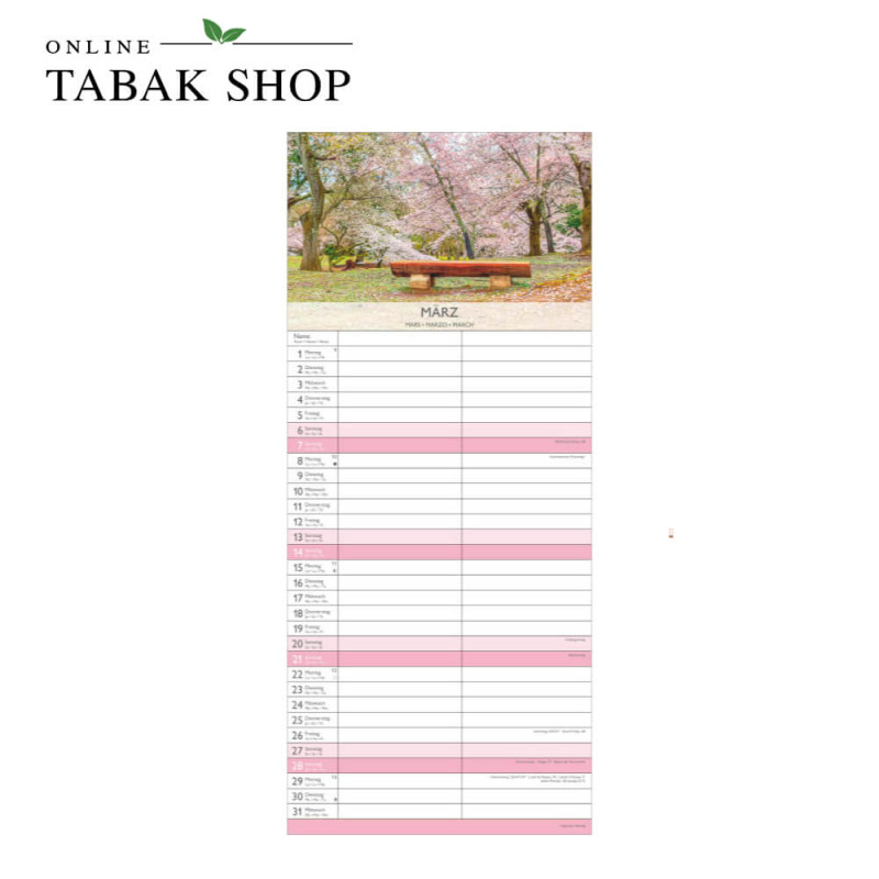 Glücksmomente für dich und mich (Wandkalender) März