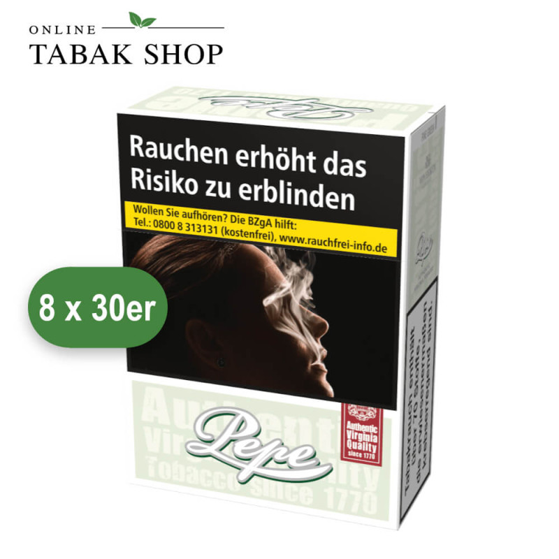 Pepe Fine Green Zigaretten 2XL (8x30 Stück)