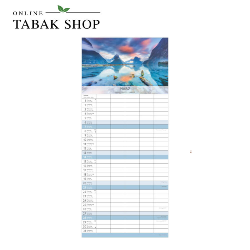 Traumziele für deine Seele (Wandkalender) März