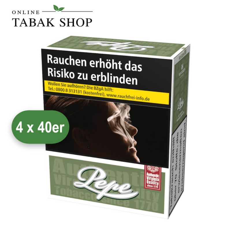 Pepe Rich Green Zigaretten 3XL (4x40 Stück)