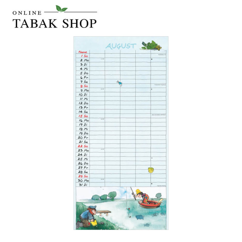 Janosch Familienplaner (Wandkalender) August