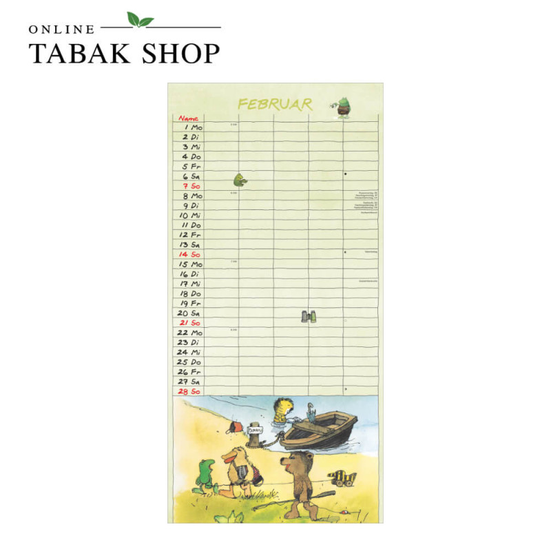 Janosch Familienplaner (Wandkalender) Februar