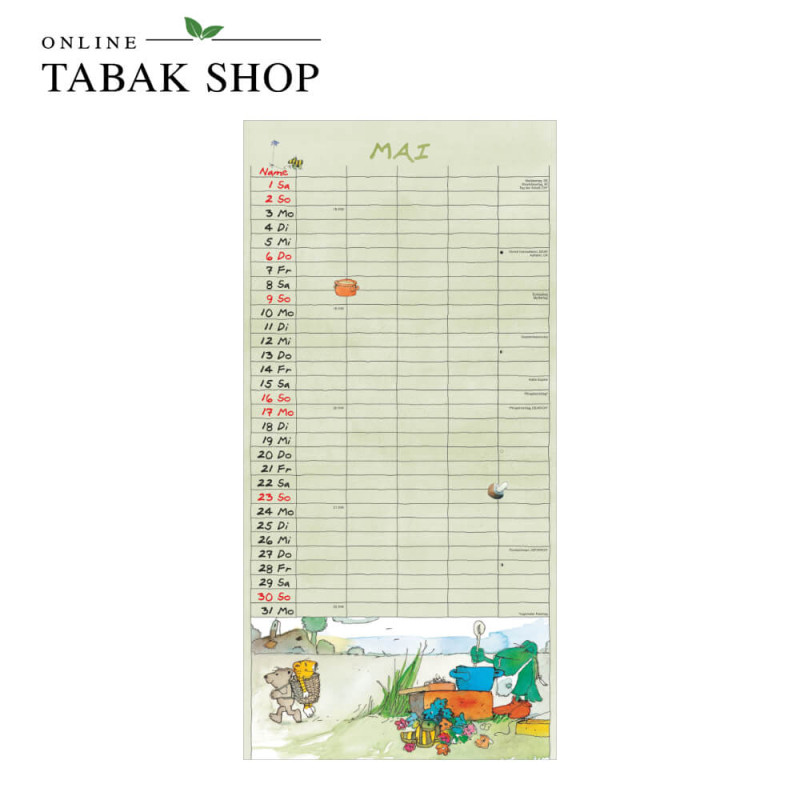 Janosch Familienplaner (Wandkalender) Mai