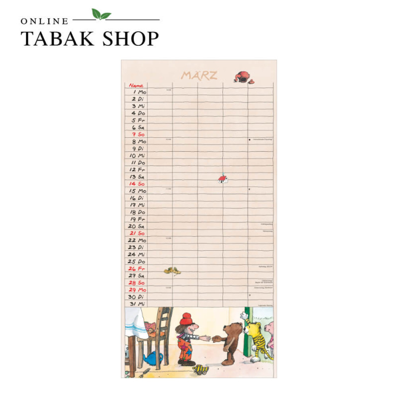 Janosch Familienplaner (Wandkalender) März