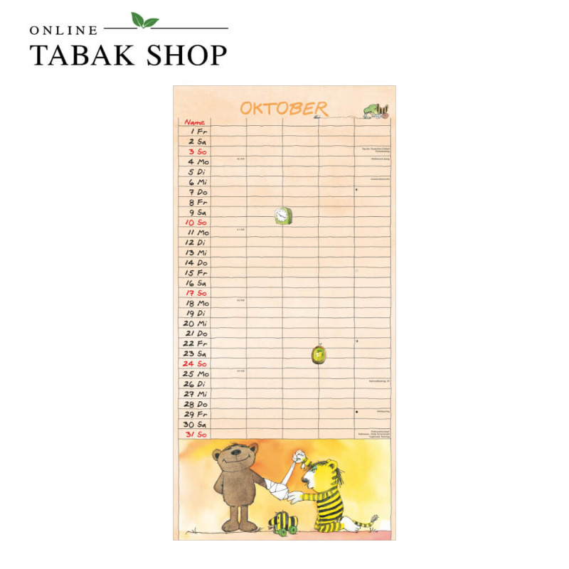 Janosch Familienplaner (Wandkalender) Oktober