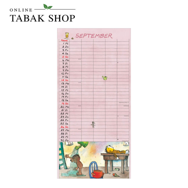 Janosch Familienplaner (Wandkalender) September