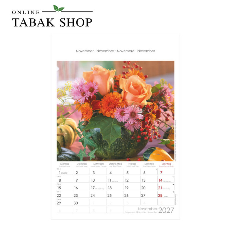 Blumen (Wandkalender) November