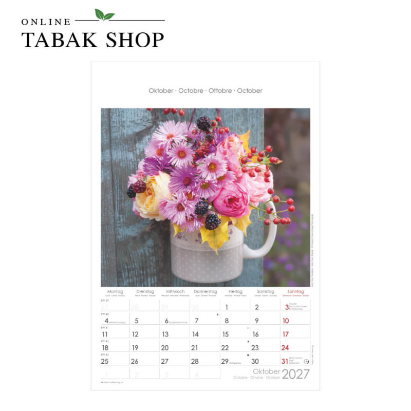 Blumen (Wandkalender) Oktober