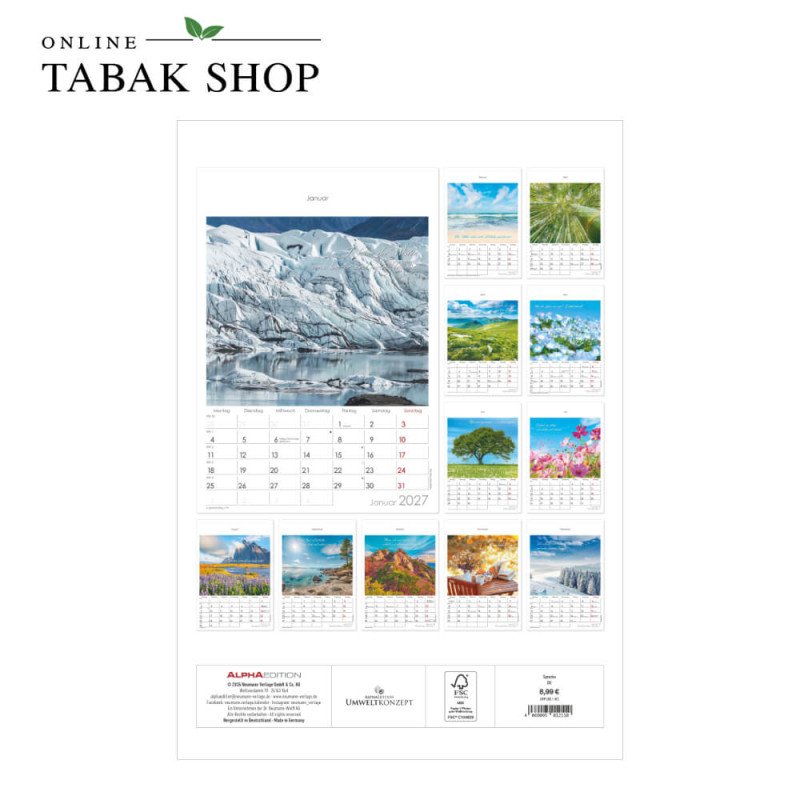 Auszeit für die Seele (Wandkalender) Rückseite