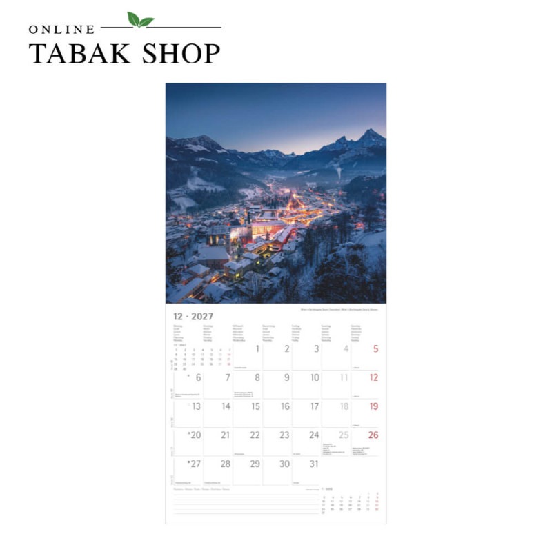 Alpen (Wandkalender) Dezember