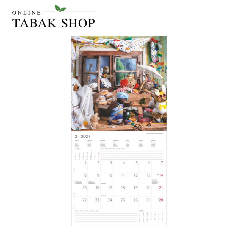 Teddy (Wandkalender) Februar