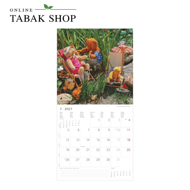 Teddy (Wandkalender) Juli