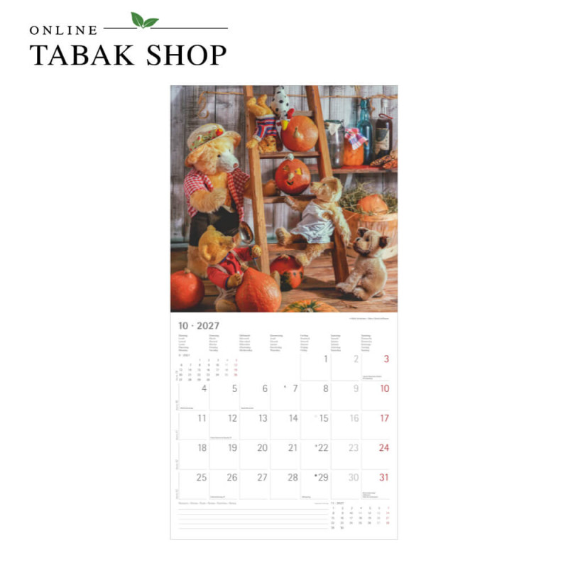 Teddy (Wandkalender) Oktober