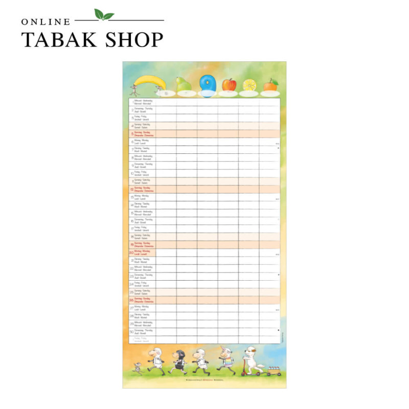 Familienplaner Cartoon (Wandkalender) September
