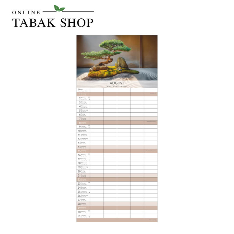 Zen (Wandkalender) August