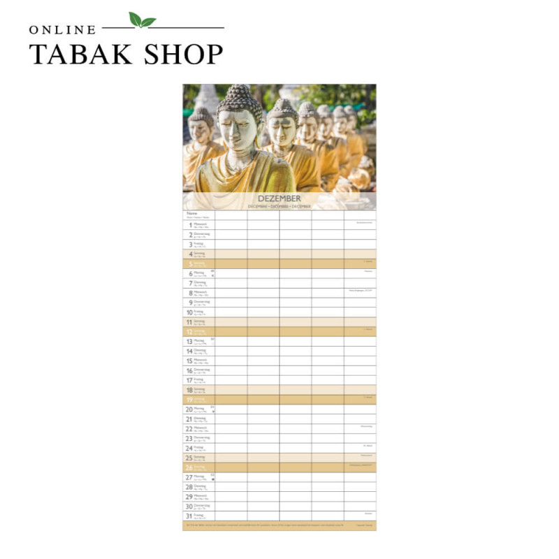 Zen (Wandkalender) Dezember