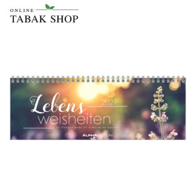 Alpha Edition Tischquerkalender 2027 Lebensweisheiten