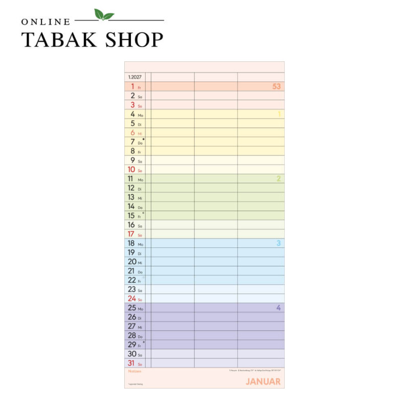 Superplaner Farbenfroh - 3 Spalten (Familienplaner Wandkalender)