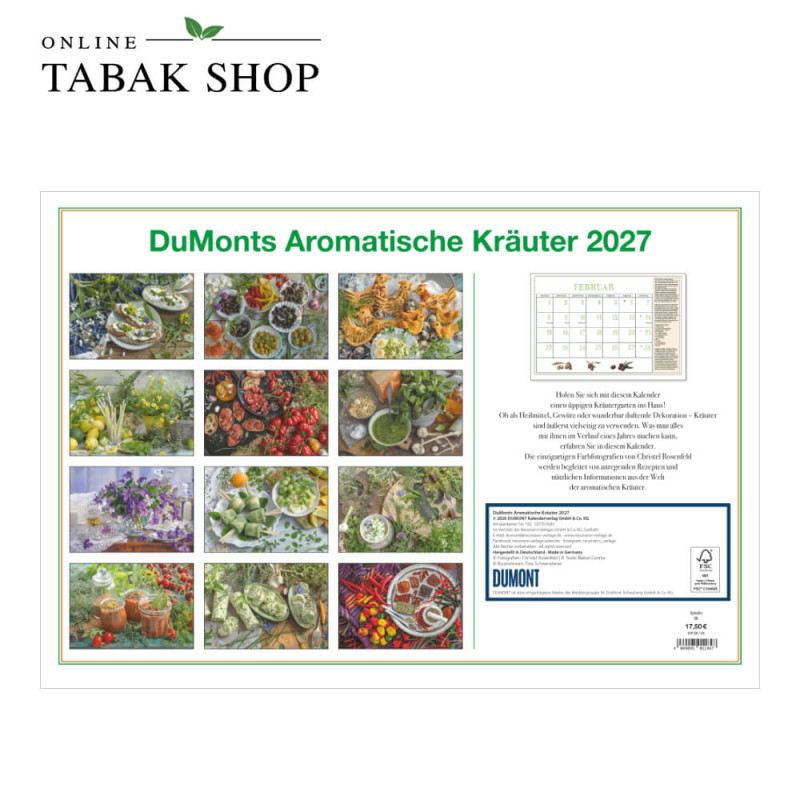 DuMonts Aromatische Kräuter (Broschürenkalender) Rückseite