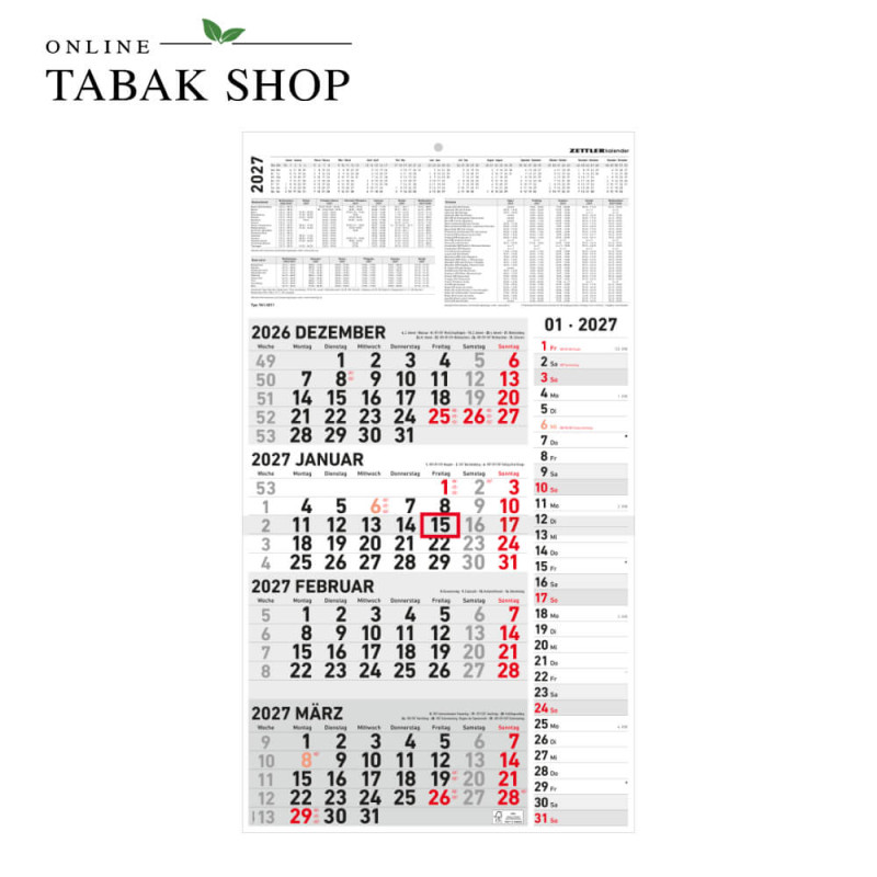 4-Monatskalender Kombi (Wandkalender)