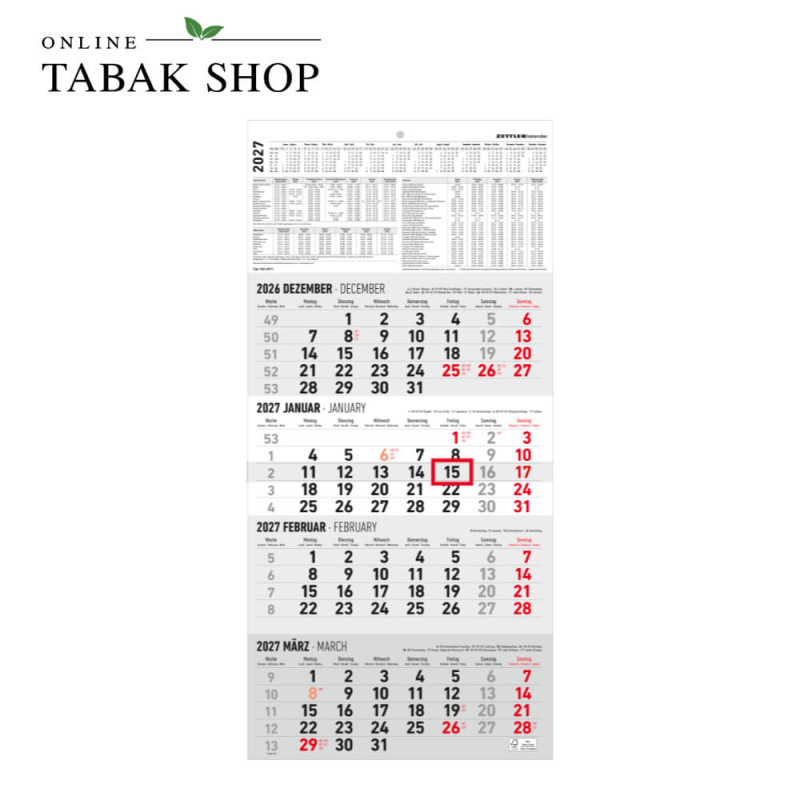 4-Monatskalender (Wandkalender)