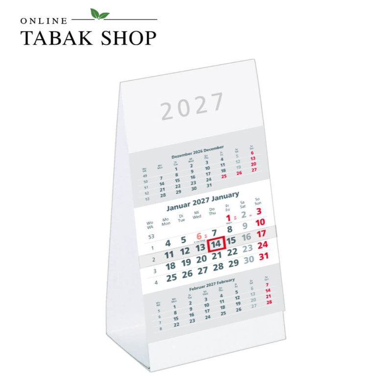 3-Monats-Aufstellkalender (Tischkalender)