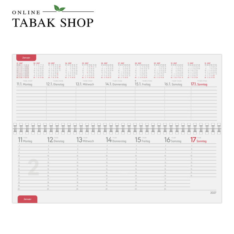 Tisch-Querkalender Profi schwarz (Tischkalender) Vorschau
