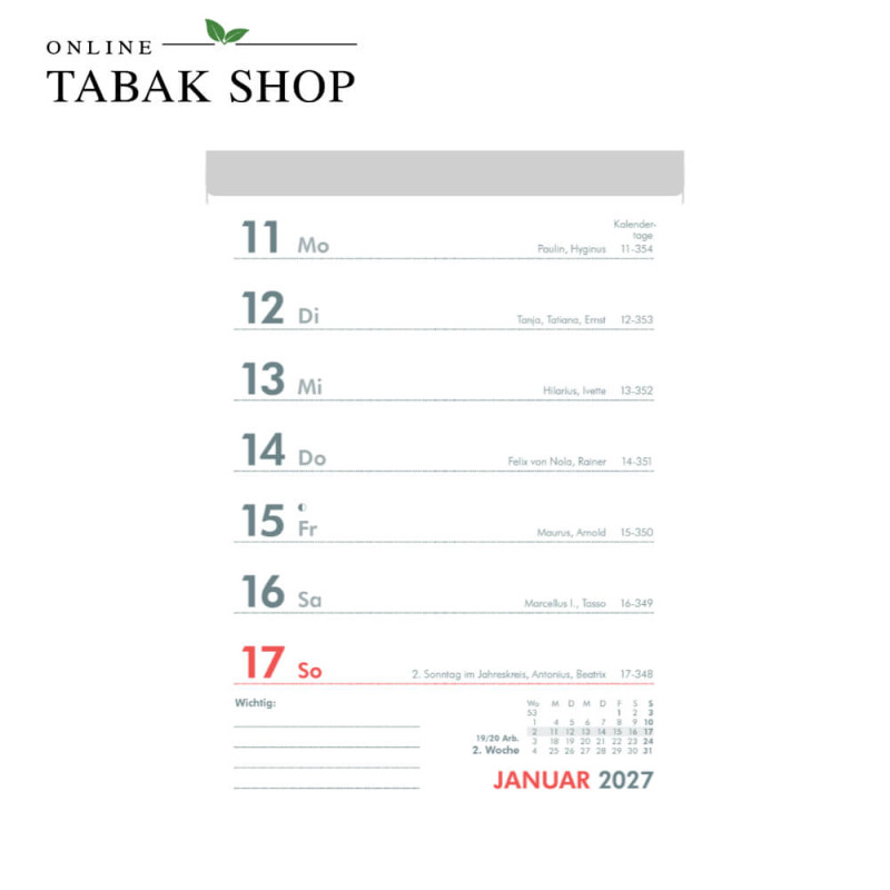 Wochenabreißkalender (Abreißkalender)