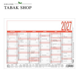 Zettler Arbeitstagekalender 2027 A5 kaschiert