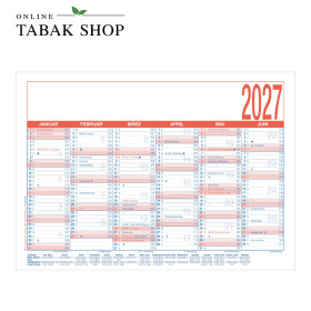 Zettler Arbeitstagekalender 2027 A4 kaschiert