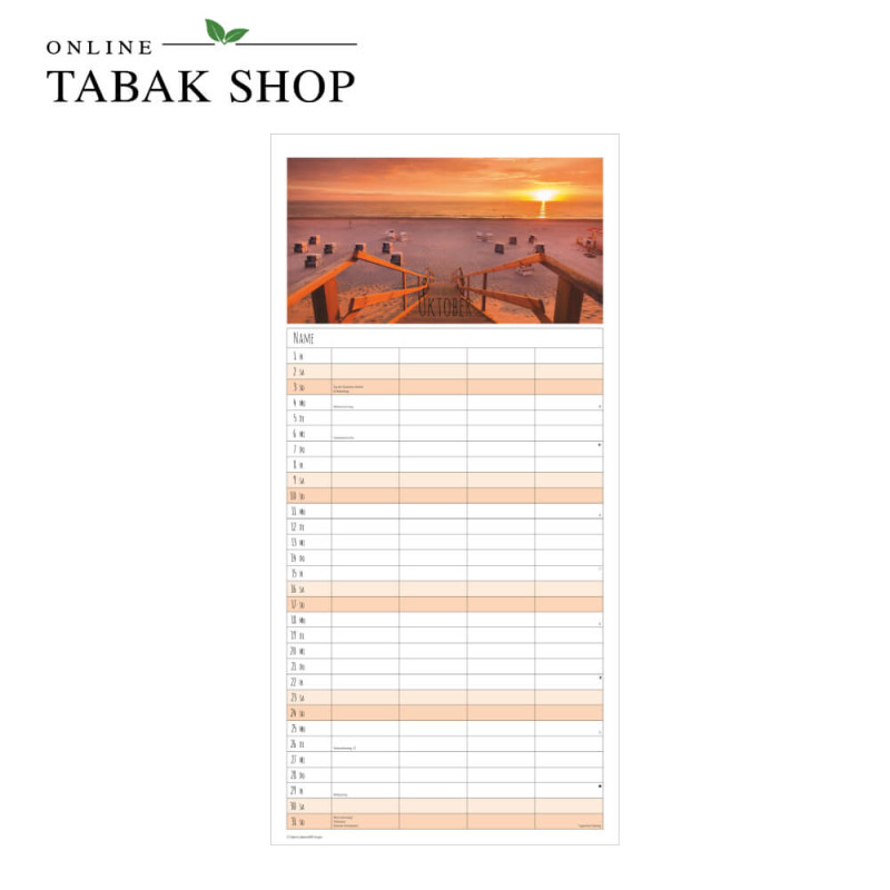 Alpha Edition Seeblicke Kalender 2027 Oktober