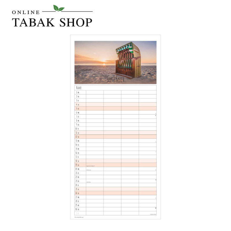 Alpha Edition Seeblicke Kalender 2027 September