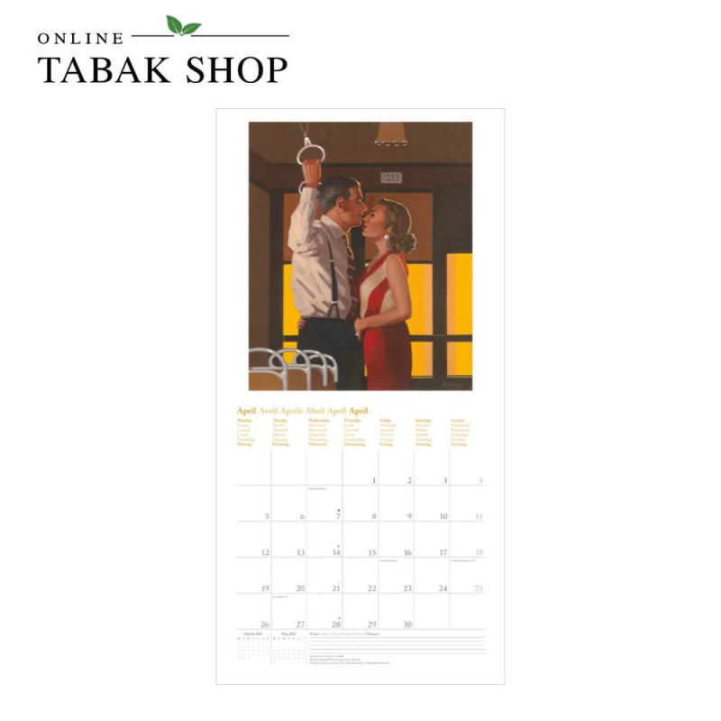 teNeues Jack Vettriano Kalender 2027 mit Kunstdrucken April