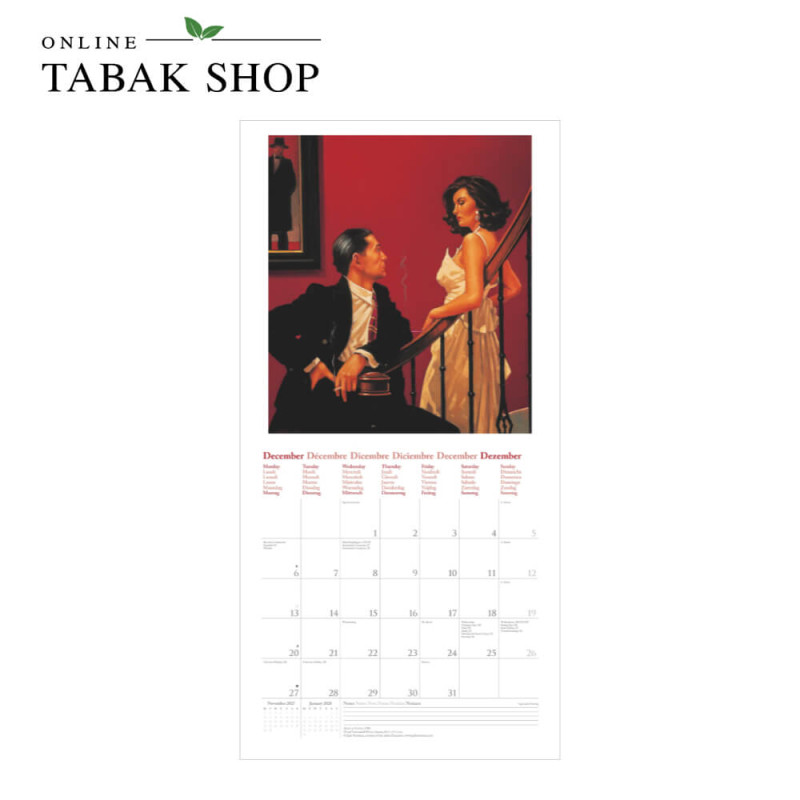 teNeues Jack Vettriano Kalender 2027 mit Kunstdrucken Dezember