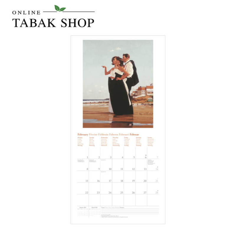 teNeues Jack Vettriano Kalender 2027 mit Kunstdrucken Februar