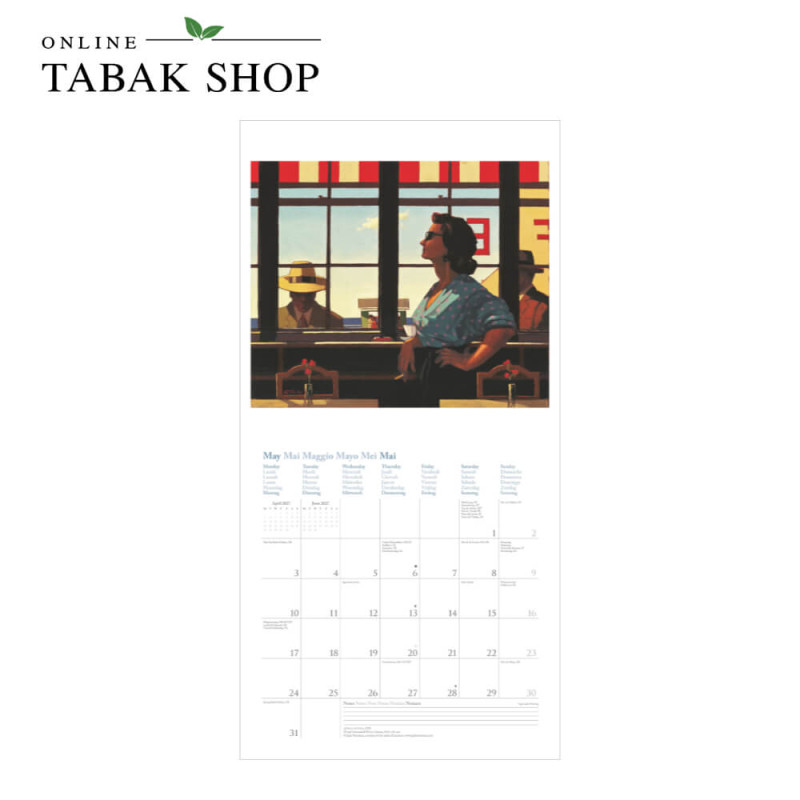 teNeues Jack Vettriano Kalender 2027 mit Kunstdrucken Mai