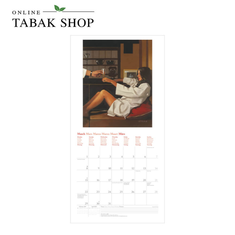 teNeues Jack Vettriano Kalender 2027 mit Kunstdrucken März