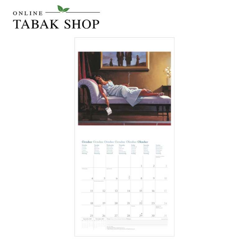 teNeues Jack Vettriano Kalender 2027 mit Kunstdrucken Oktober