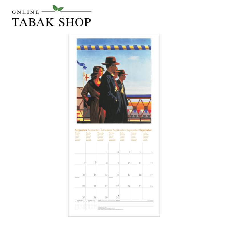 teNeues Jack Vettriano Kalender 2027 mit Kunstdrucken September
