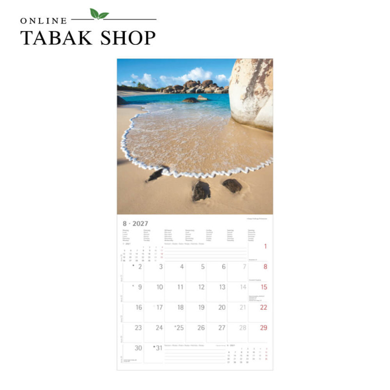 Alpha Edition Summer Dreams Kalender 2027 als Wandkalender August
