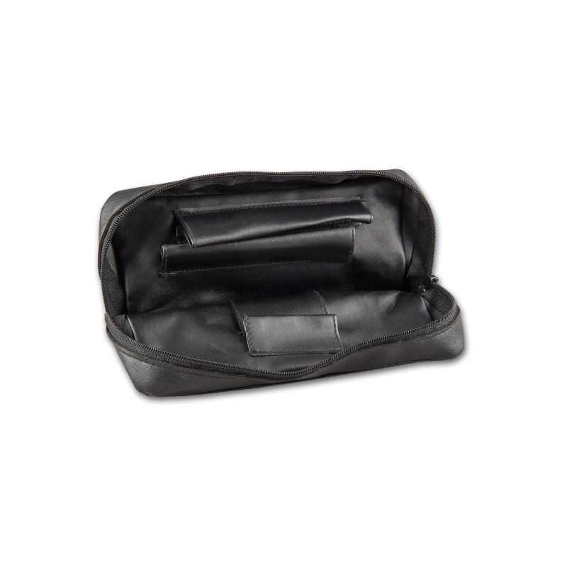 Tabak-Kombibeutel 2er Leder Rind-Nappa schwarz
