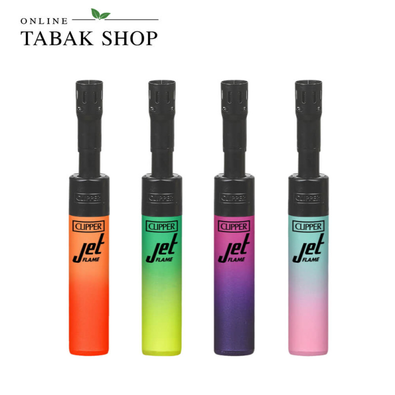 Clipper Mini Tube Jet Metllic Gradient – Stabfeuerzeuge Set (4er-Pack)