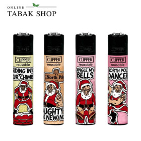 CLIPPER Classic Naughty Santa 2 - Feuerzeuge 4er Set