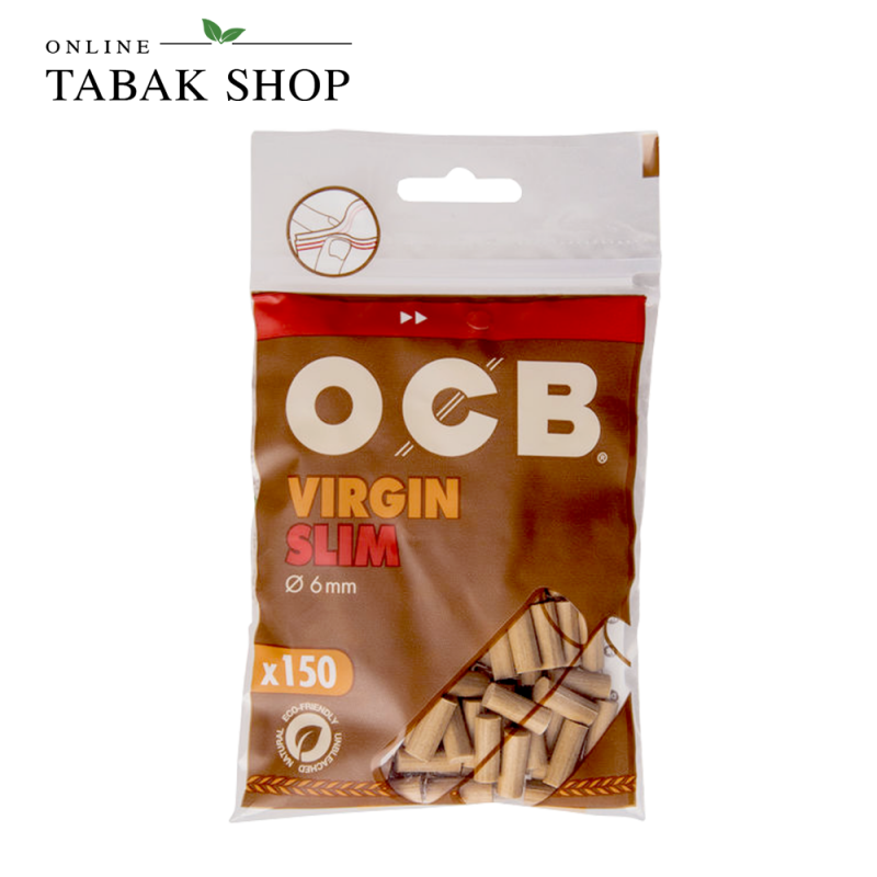 OCB Unbleached Virgin Slim Filter 150er Beutel