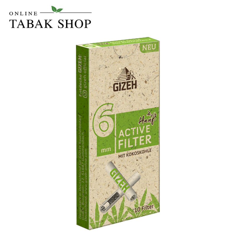 Gizeh Hanf Active Filter 6mm 10er Packung