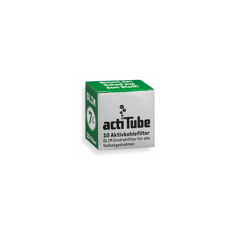 ActiTube Aktivkohlefilter 10er, Slim 7.0 mm Ø 4