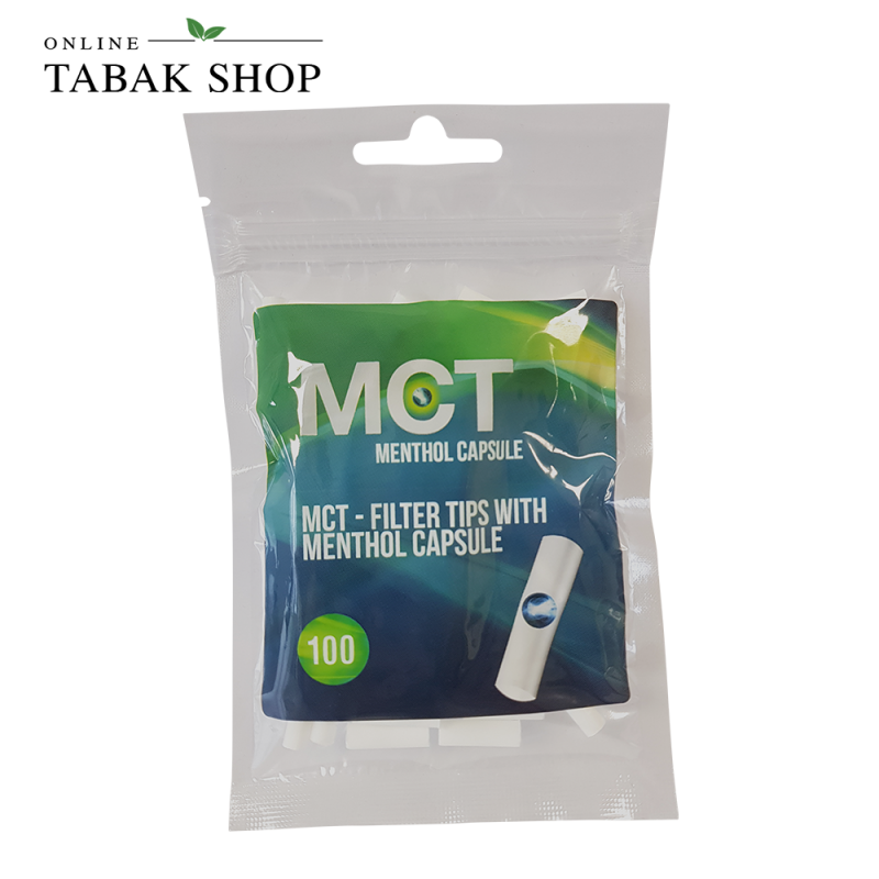MCT Click Filter Tips "Menthol" 6mm Slim 100er Beutel
