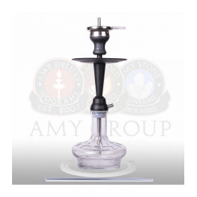 Amy Deluxe Shisha 005.02 UNIO Clear (Matt schwarze Säule) (55cm)