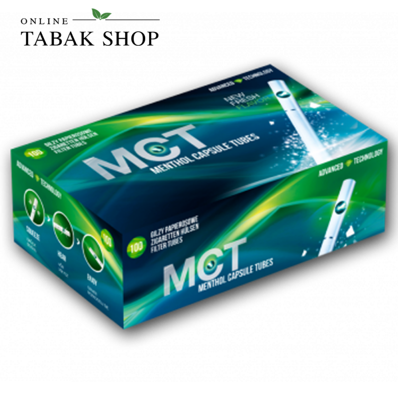 MCT Click Hülsen "Menthol" Filterhülse mit Aromakapsel 100er Schachtel