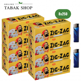 8x250 (2000) ZIG ZAG Filterhülsen + 2 Feuerzeuge - 17,90 €
